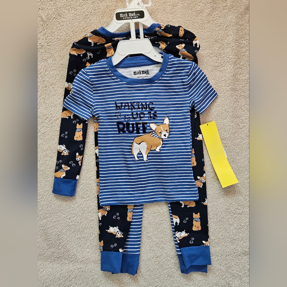 Mickmack Ltd Corgi Pajama Set 4 Piece 3T - NWT